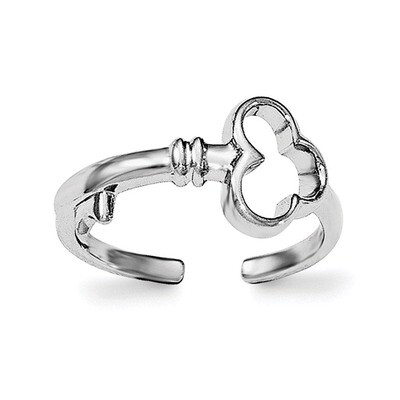 Key Toe Ring Sterling Silver Rhodium-plated QR6041, MPN: QR6041, 883957566979