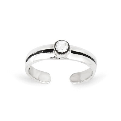 Antiqued Toe Ring Sterling Silver Diamond QR844, MPN: QR844, 883957253985