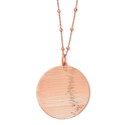 Leslie&#39;s Radiant Essence Rose-tone Flash 24k Plate Neck with 2 Inch Extension - Sterling Silver HB-…