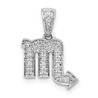 Scorpio Pendant 14k White Gold Diamond PM4109-011-WA, MPN: PM4109-011-WA, 883957509037