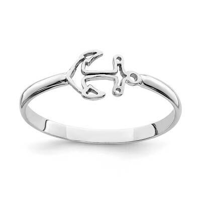 Anchor Ring 14k White Gold Polished D4724, MPN: D4724, 196904063460