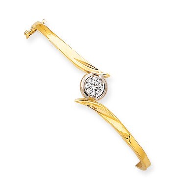 Bangle Bracelet Mounting 14k Two-Tone Gold XB274, MPN: XB274,