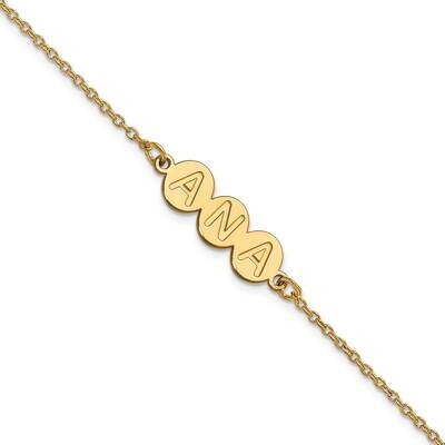 3 Letter Bubble Bracelet 7.5 Inch 14k Gold XNA1314Y, MPN: XNA1314Y,