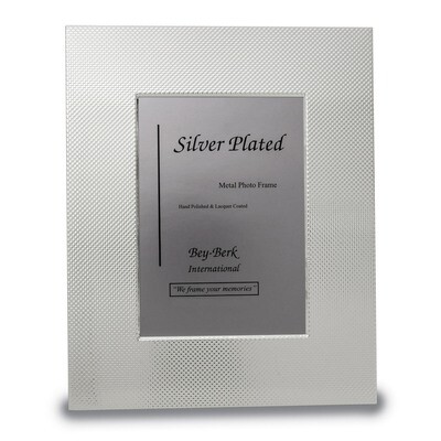 Checkered Design 8 x 10 Inch Photo Frame Silver-plated GM13400