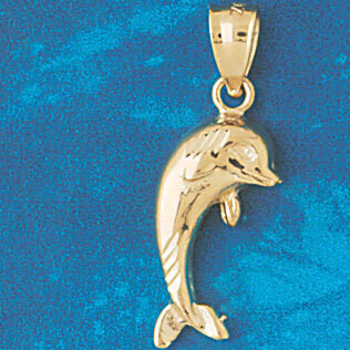Dazzlers Jewelry Dolphin Pendant Necklace Charm Bracelet in Yellow, White or Rose Gold 452, MPN: DZ…