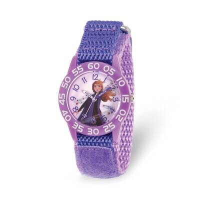Disney Frozen II Anna Time Teacher Purple Nylon Band Kids Watch XWA6279, MPN: XWA6279, 842885113884
