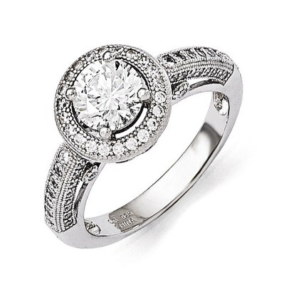 Ring Sterling Silver &amp; Cubic Zirconia QMP1355, MPN: QMP1355, 191101468261