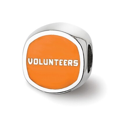 University of Tennessee Cushion Shaped Enameled Bead Sterling Silver SS501UTN, MPN: SS501UTN, 63440…