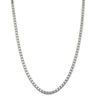 4.5mm Box Chain 28 Inch Sterling Silver QBX100-28, MPN: QBX100-28,