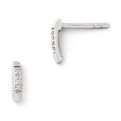 1/2pt Diamond Post Earrings Sterling Silver QW349, MPN: QW349, 191101479779
