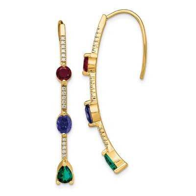 Si1/Si2, G H I, Cr.Ru,Em,Sa Threader Earrings 14k Gold Lab Grown Diamond EM4313-015-YLG, MPN: EM431…