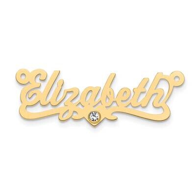 Birthstone Nameplate 10k Gold Laser Polished 10XNA626Y, MPN: 10XNA626Y, 191101220890
