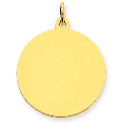 Plain .035 Gauge Circular Engravable Disc Charm 14k Gold XM138/35, MPN: XM138/35, 883957499673