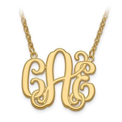 S Laser Polished Etched Outline Monogram with Chain 10k Gold 10XNA539Y, MPN: 10XNA539Y, 886774579788