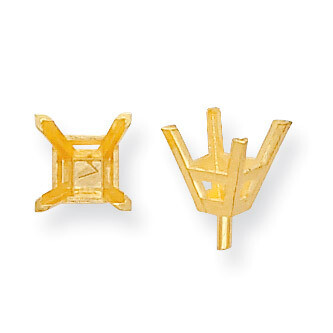 14k Yellow Gold Princess V-End With Peg 2.5mm Setting YG179-1, MPN: YG179,