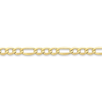 7.3mm Semi-Solid Figaro Chain 8 Inch 10k Gold 10BC97-8, MPN: 10BC97-8, 886774536422