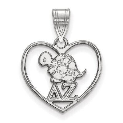 Delta Zeta Heart Pendant Sterling Silver SS040DZ, MPN: SS040DZ, 886774608464