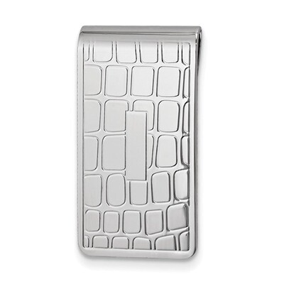 Croco Pattern Money Clip Silver-tone GM16798, MPN: GM16798, 788089133177