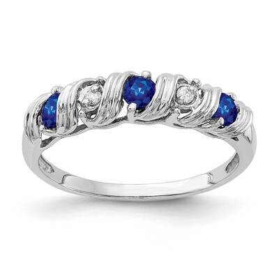 2.75mm Sapphire Aa Diamond Ring 14k White Gold Y4719S/AA, MPN: Y4719S_AA, 883957601151