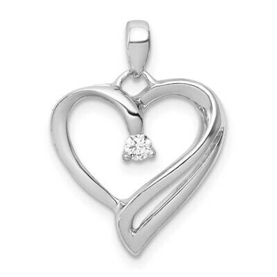 1/15Ct. Diamond Heart Pendant 14k White Gold PM4829-007-WA, MPN: PM4829-007-WA, 818050011217