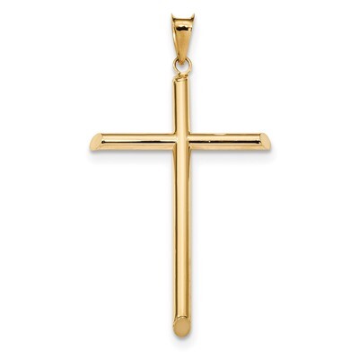 Tube Cross Pendant 14k Gold Polished K6184, MPN: K6184, 883957834504