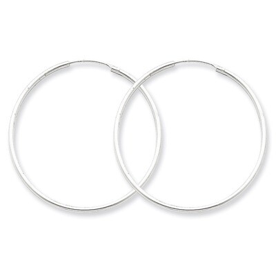 1.3mm Hoop Earrings Sterling Silver QE4357, MPN: QE4357, 883957929804