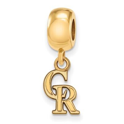 Colorado Rockies Bead Charm x-Small Dangle Gold-plated Silver GP014ROK, MPN: GP014ROK, 886774917528