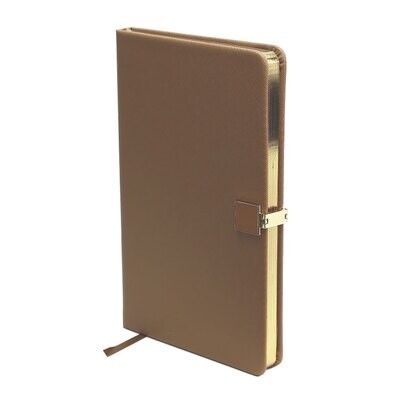 Addison Ross Tan &amp; Gold A5 Notebook A5 Inch Pu Leather NB1008, MPN: NB1008, UPC/EAN: 5024043189275