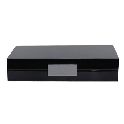 Addison Ross Black Lacquer Box With Silver 4 x 9 Inch Lacquer BX1255, MPN: BX1255, UPC/EAN: 5024043…