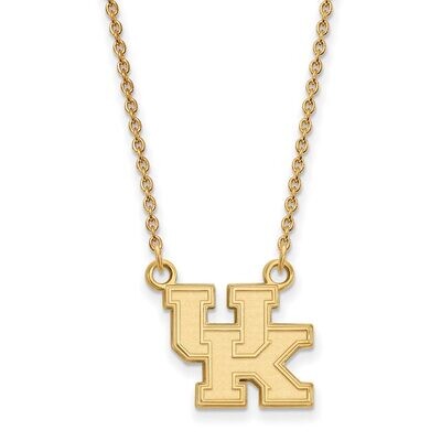 University of Kentucky Small Pendant with Chain Necklace Gold-plated Silver GP015UK-18, MPN: GP015U…