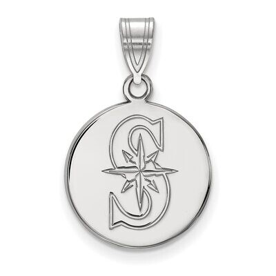 Seattle Mariners Medium Disc Pendant 14k White Gold 4W012MRN, MPN: 4W012MRN, 886774839295