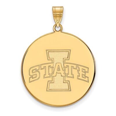 Iowa State University x-Large Disc Pendant 14k Yellow Gold 4Y042IAS, MPN: 4Y042IAS, 886774881300