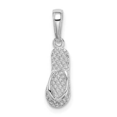 Hawaii Flip-Flop Pendant 14k White Gold 3-D D1366W, MPN: D1366W,