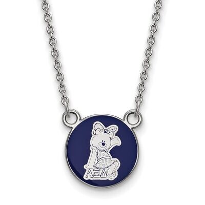 Alpha Xi Delta Extra Small Enameled Pendant with 18 Inch Chain Sterling Silver SS042AXD-18, MPN: SS…