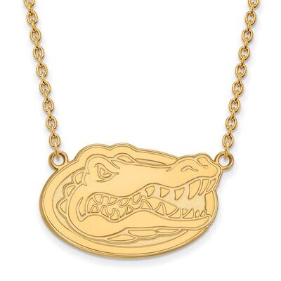University of Florida Large Pendant with Chain Necklace Gold-plated Silver GP016UFL-18, MPN: GP016U…