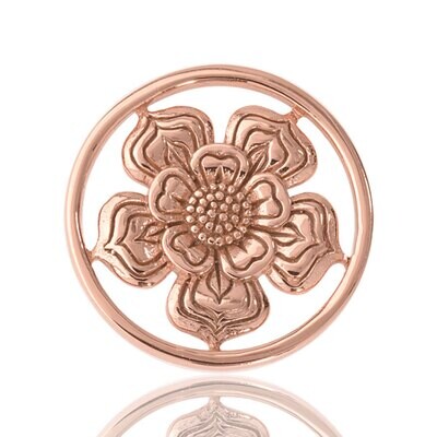 Nikki Lissoni Lovely Flower Rose Gold Plated 23mm Coin C1028RGS, MPN: C1028RGS, 8718627460856