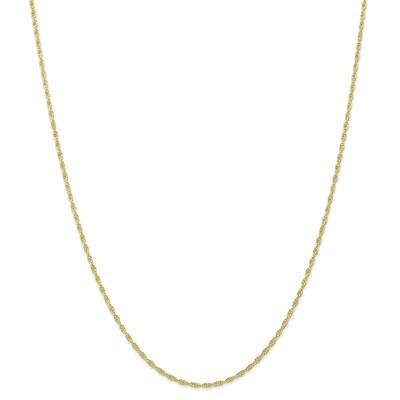 18 Inch 1.55mm Carded Cable Rope Chain 10k Gold 10K11RY-18, MPN: 10K11RY-18, 191101597312