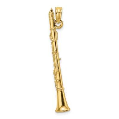 Clarinet Charm 14k Gold 3-D K7290, MPN: K7290, 637218095957