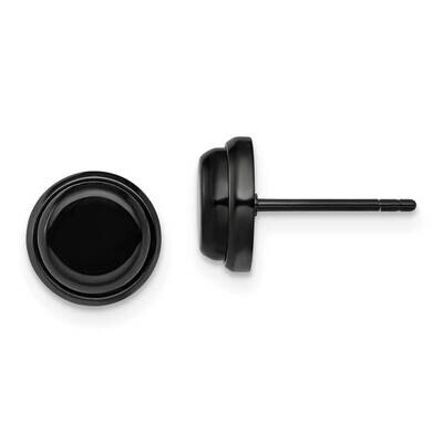 Black Ip-Plated Post Earrings Stainless Steel Polished SRE1541, MPN: SRE1541, 191101866814