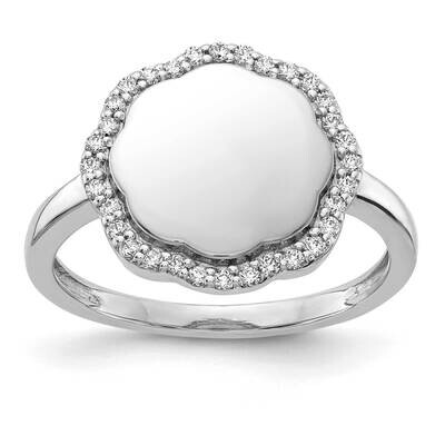 Fancy Scalloped Ring 14k White Gold Diamond RM4000-020-WA, MPN: RM4000-020-WA, 883957548289