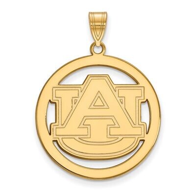 Auburn University L Pendant in Circle Gold-plated Silver GP034AU, MPN: GP034AU, 886774936390