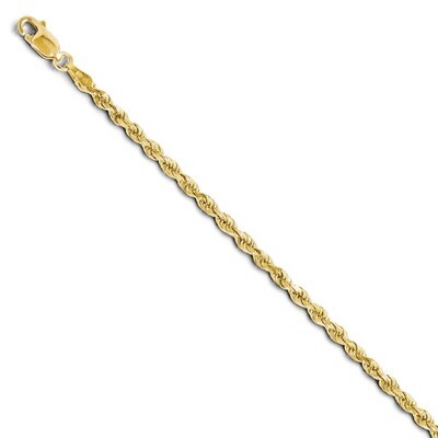 Leslie&#39;s 3.0mm Diamond Cut Lightweight Rope Chain 24 Inch - 10k Gold HB-8053-24, MPN: 8053-24, 8867…