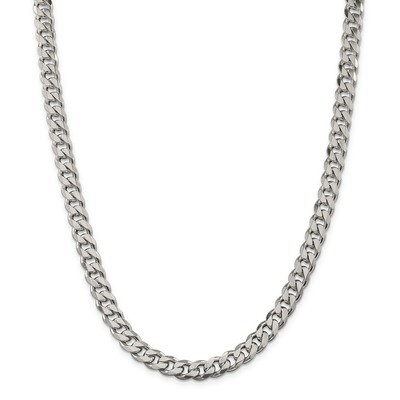 30 Inch 8mm Curb Chain Sterling Silver QCB220-30, MPN: QCB220-30, 883957851655