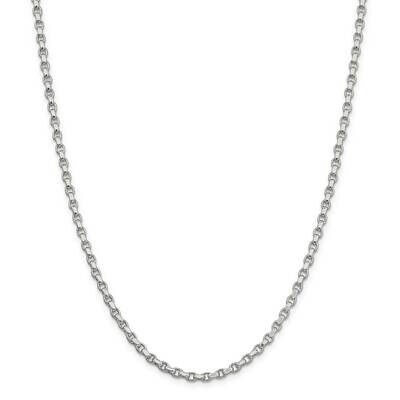 3.5mm Diamond-Cut Rolo Chain 26 Inch Sterling Silver QFC51-26, MPN: QFC51-26,
