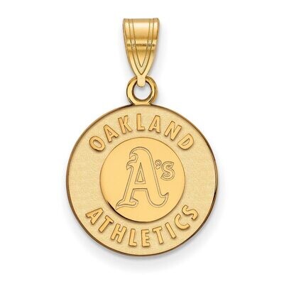 Oakland Athletics Medium Pendant Gold-plated Silver GP003ATH, MPN: GP003ATH, 886774894881
