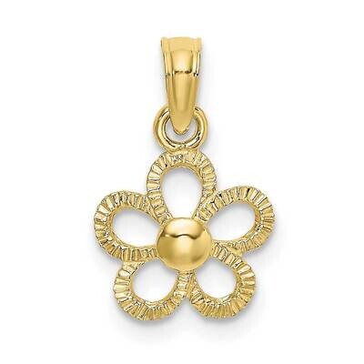 2-D Mini Daisy Flower Charm 10k Gold 10K7179, MPN: 10K7179,
