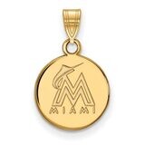 Miami Marlins Small Disc Pendant Gold-plated Silver GP012MIN, MPN: GP012MIN, 886774914398