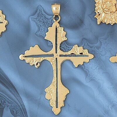 Dazzlers Jewelry Cross Pendant Necklace Charm Bracelet in Yellow, White or Rose Gold 8040, MPN: DZ-…