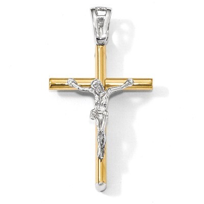 Leslie&#39;s Crucifix Pendant 14k Two-tone Gold Polished HB-LF865, MPN: LF865, 196904088852