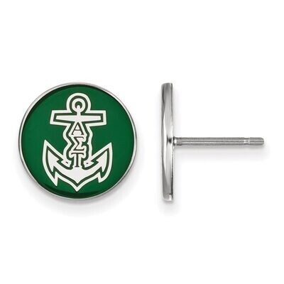 Alpha Sigma Tau Enameled Post Earrings Sterling Silver SS046ALS, MPN: SS046ALS, 886774609935